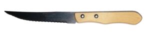 Couteau STEAK lame micro manche bois Hêtre Naturel